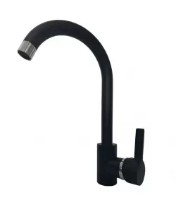 Baterie de bucatarie HAUSBERG HB-F5000, monocomanda, finisaj mat, Negru Baterie de bucatarie HAUSBERG HB-F5000, monocomanda, finisaj mat, Negru