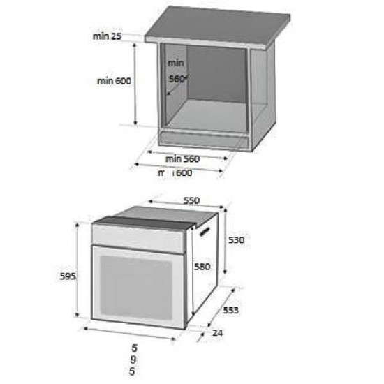 Pachet Incorporabil Hausberg Cuptor electric HB-8051NG, Clasa A, 76L, 2000W, Plita HB-563NG, 4 arzatoare, Gaz, Sticla, Hota telescopica HB-1285NG, absorbtie 420 m3/h, 2 motoare, Chiuveta bucatarie HB-9500NG, compozit granit, Baterie HB-F5000, Negru