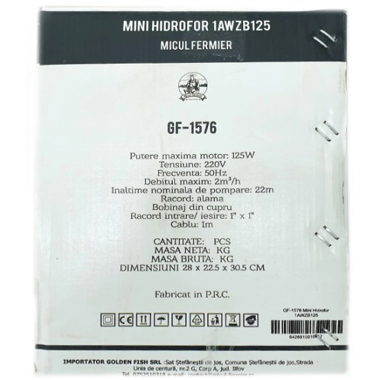Mini Hidrofor 2m3/ora, 26m, 125W