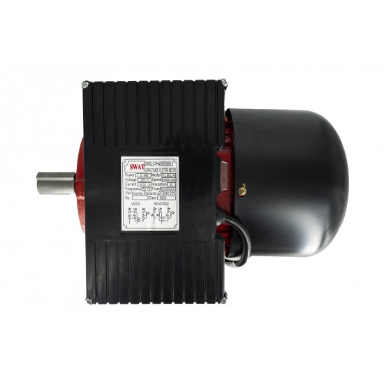 Motor Electric Monofazat Swat 1.5KW 1500Rpm,buton pornire,fulie dubla,bobinaj cupru