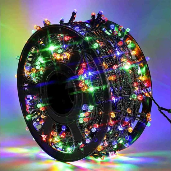 Instalatie Tip Liniara Rola 100 m, Interior/Exterior , 500 LED-uri, Multicolor , Alb , Albastru