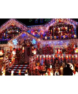 Instalatie Tip Liniara Rola 100 m, Interior/Exterior , 500 LED-uri, Multicolor , Alb , Albastru