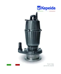 Pompă submersibilă apă curată KEPEIDA QDX15-18-1.5D, 1.5 Kw, debit maxim 38000 Litri/oră, Înălțime maximă de refulare 20 metri, bobinaj 100% cupru, tehnologie și design italian