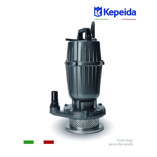 Pompă submersibilă apă curată KEPEIDA QDX15-18-1.5D, 1.5 Kw, debit maxim 38000 Litri/oră, Înălțime maximă de refulare 20 metri, bobinaj 100% cupru, tehnologie și design italian