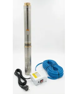 Pompa submersibila pentru put adanc KEPEIDA 4SPM108-1.3, 1.3 kW, otel inoxidabil, debit maxim 14.4 mc/ora, inalțime maxima de refulare 54 metri, bobinaj 100% cupru, tehnologie si design italian