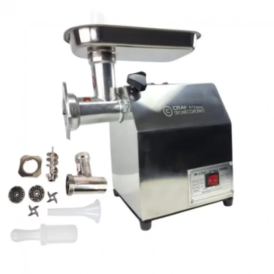 Masina de tocat carne profesionala Craft-Tec® MK-10, 3500W, 150 Kg/h, inox, reductor in baie de ulei, accesorii incluse MX1221