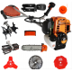 Set Motocoasa Alpin Profi 5600, Motor 4 Timpi, 7Cp + 3 x Cap prasitoare + cultivator + drujba