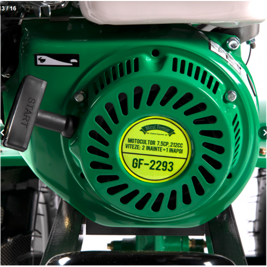 Motocultor 7,5CP, 212CC, viteze:2 inainte+1 inapoi