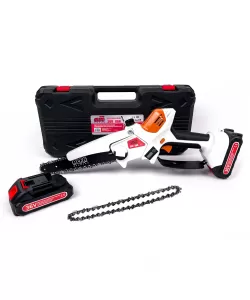 Fierastrau electric Mini drujba Alfa 36V, 8Ah 2 Acumulatori, 2 Lanturi, Sistem ungere lant, Lama 24 cm Fierastrau electric Mini drujba Alfa 36V, 8Ah 2 Acumulatori, 2 Lanturi, Sistem ungere lant, Lama 24 cm