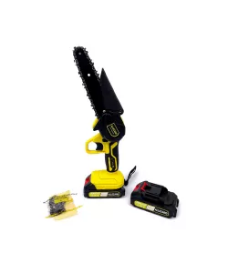 Mini Drujba Allezard cu 2 Acumulatori, Lama 16 CM,2 Lanturi +Echipament de Protectie Mini Drujba Allezard cu 2 Acumulatori, Lama 16 CM,2 Lanturi +Echipament de Protectie