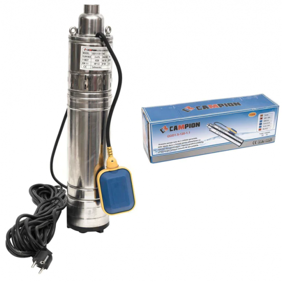 Pompa submersibila 1.1KW, 3m3/h, 140m, cu flotor Campion QGD1.5-120-1.1