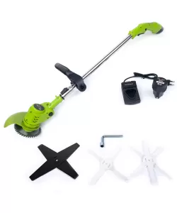 Motocoasa KraftWorld cu 2 Acumulatori, Maner Telescopic, 24V, 5Ah, 3 Moduri de Taiere Motocoasa KraftWorld cu 2 Acumulatori, Maner Telescopic, 24V, 5Ah, 3 Moduri de Taiere