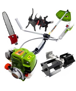 Set Motocoasa Procraft 5600, cu Motor 4 Timpi , 62CC, 7CP + Prasitoare + Cultivator + Cap Drujba