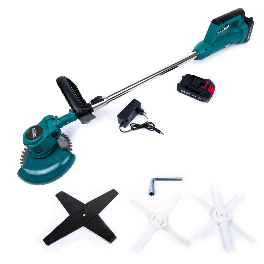 Motocoasa Stahl Mayer cu 2 Acumulatori, Maner Telescopic, 36V, 8AH -