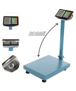 Cantar cu afisaj dublu 300kg, brat rabatabil, 40x50cm