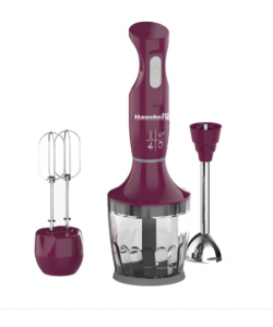 Blender 3 in 1 Hausberg HB-7706MV, capacitate bol 0.75 l, 600 W, Mov