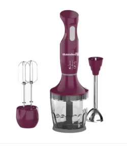 Blender 3 in 1 Hausberg HB-7706MV, capacitate bol 0.75 l, 600 W, Mov