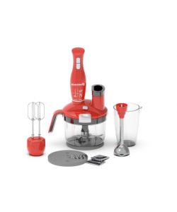 Blender 4 in 1 Hausberg HB-7710RZ, capacitate bol 1.5 l, 1500 W, functie turbo, Roz/Rosu