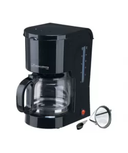 Filtru Cafea Hausberg, 12 cesti, 1.2 Litri, Filtru detasabil, Plita incalzita,1200 W,Negru