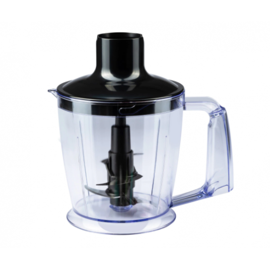 Blender de mana profesional, Hausberg HB-7700NG, 4 in 1, Cana 1000ml, Tel, Tocator, putere 1000 w, Negru