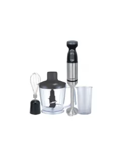 Blender de mana profesional, Hausberg HB-7700NG, 4 in 1, Cana 1000ml, Tel, Tocator, putere 1000 w, Negru
