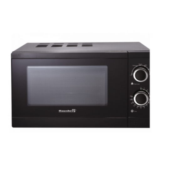 Cuptor cu microunde Hausberg HB-8005NG, 20 L, 700 W, Mecanic, Negru