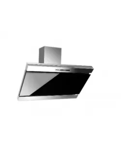 Hota incorporabila decorativa Hausberg HB-1295, Putere de absorbtie 650 m3/h, 1 motor, 60 cm, Filtru aluminiu, Negru/Argintiu