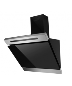 Hota sticla neagra Hausberg HB-1295, 60cm, Putere de absorbtie 650 m3/h, Inox, Touch Screen