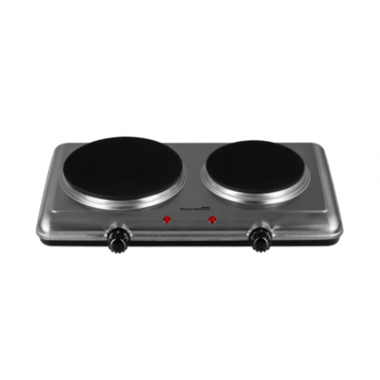 Plita electrica 2Q HB-545, Inox, 1500W+1000W