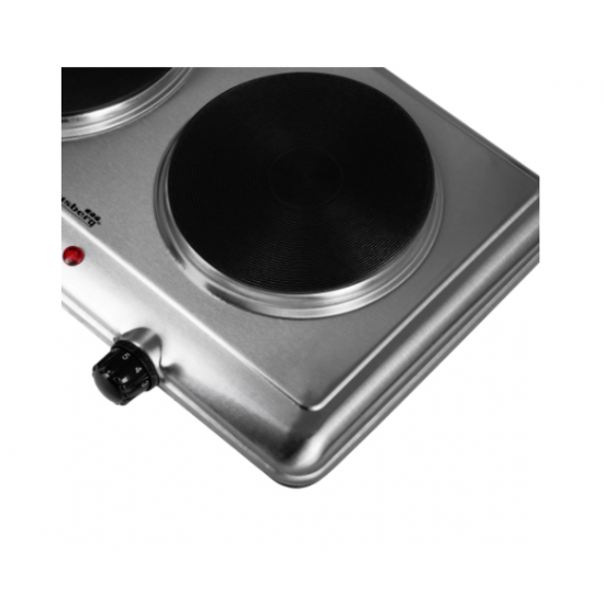 Plita electrica 2Q HB-545, Inox, 1500W+1000W