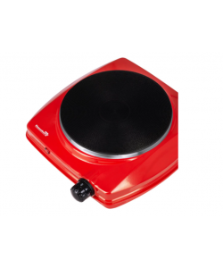Plita electrica Hausberg HB-519RS, Rosu, 1 arzator, Putere 1500W, Termostat