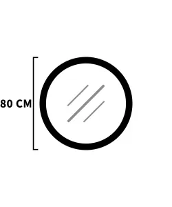 Oglinda Ovala, Model Unic, Diametru 80 Cm Oglinda Ovala, Model Unic, Diametru 80 Cm