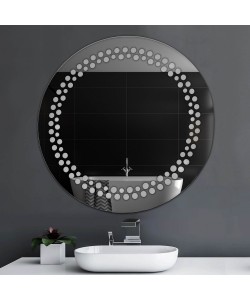 Oglinda Rotunda, 80 Cm Diametru, Lumina Led, 3 Moduri de luminare