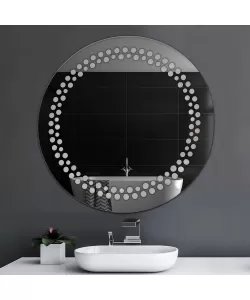 Oglinda Rotunda, 80 Cm Diametru, Lumina Led, 3 Moduri de luminare Oglinda Rotunda, 80 Cm Diametru, Lumina Led, 3 Moduri de luminare