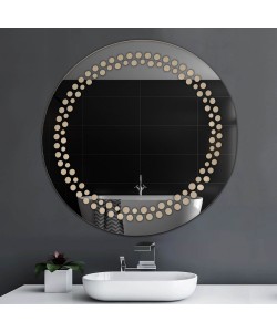 Oglinda Rotunda, 80 Cm Diametru, Lumina Led, 3 Moduri de luminare