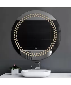 Oglinda Rotunda, 80 Cm Diametru, Lumina Led, 3 Moduri de luminare Oglinda Rotunda, 80 Cm Diametru, Lumina Led, 3 Moduri de luminare
