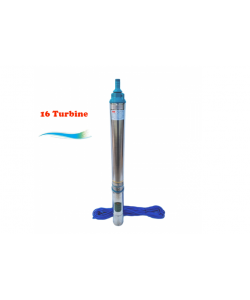 Pompa submersibila de mare adancime, 16 Turbine, cablu 30m inox, corp Inox, 10 m³/h, 160m, Aquamann Premium 4QJD2-80/16-1.1