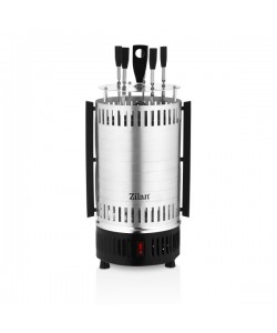 Gratar vertical, putere 900W, rotatie automata, 5 bete pentru frigarui, argintiu / ZLN 5565