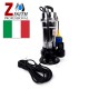 POMPA SUBMERSIBILA DIN INOX CU PLUTITOR, ZINITH ITALY APA MURDARA, 2 TOLI, 300 L/MIN, 1.7 CP. 1.25 KW