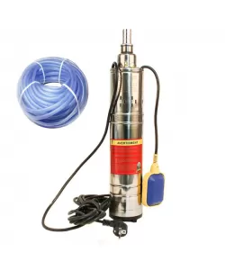 Set Pompa submersibila 1.1KW + Furtun apa silicon 1Tol 50m, Micul Fermier QGD3 cu Flotor Set Pompa submersibila 1.1KW + Furtun apa silicon 1Tol 50m, Micul Fermier QGD3 cu Flotor