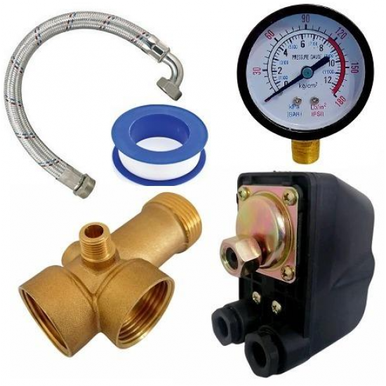 KIT Hidrofor Zinith Italiy 100L cu Pompa submersibila  3STM122, 1.25KW, 100 l/min, inaltime refulare 140m, Sistem complet