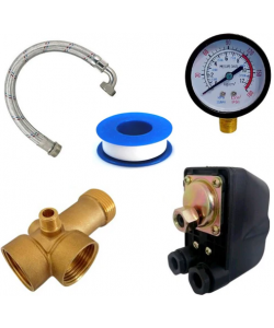 KIT Hidrofor Zinith Italy  50L Inox cu Pompa submersibila 4STM211, 1.3KW, Sistem premium complet