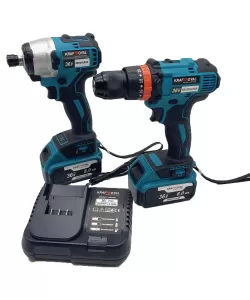 Trusa Bormasina cu impact + Bormasina de gaurit si insurubat KraftRoyal 2 acumulatori 36V 8 Ah Trusa Bormasina cu impact + Bormasina de gaurit si insurubat KraftRoyal 2 acumulatori 36V 8 Ah