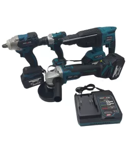 Pachetul Gospodarului Bormasina cu impact+Bormasina de gaurit si insurubat+Flex+Ciocan rotopercutor cu 3 acumulatori 36V 8AH Pachetul Gospodarului Bormasina cu impact+Bormasina de gaurit si insurubat+Flex+Ciocan rotopercutor cu 3 acumulatori 36V 8AH