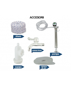 Butoi INOX 102 L cu capac flotant si canea