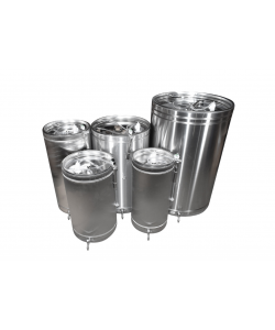 Butoi INOX 150 L cu capac flotant si canea