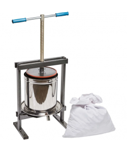 Presa struguri si fructe ( Teasc ), Inox, V-Eurounelte, 15L, sac colectare inclus