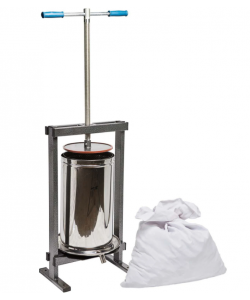 Presa struguri si fructe ( Teasc ), Inox, V-Eurounelte, 25L, sac colectare inclus