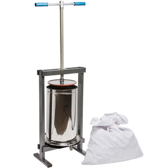 Presa struguri si fructe ( Teasc ), Inox, V-Eurounelte, 25L, sac colectare inclus