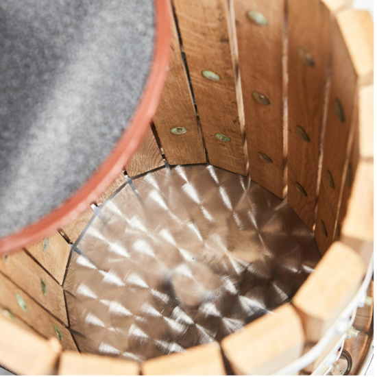 Teasc / Presa struguri din lemn Stejar, 25L, VILEN, Sac inclus